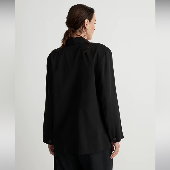 Madewell The Relaxed Blazer in Softdrape in Black (S) - Picture 4 of 12